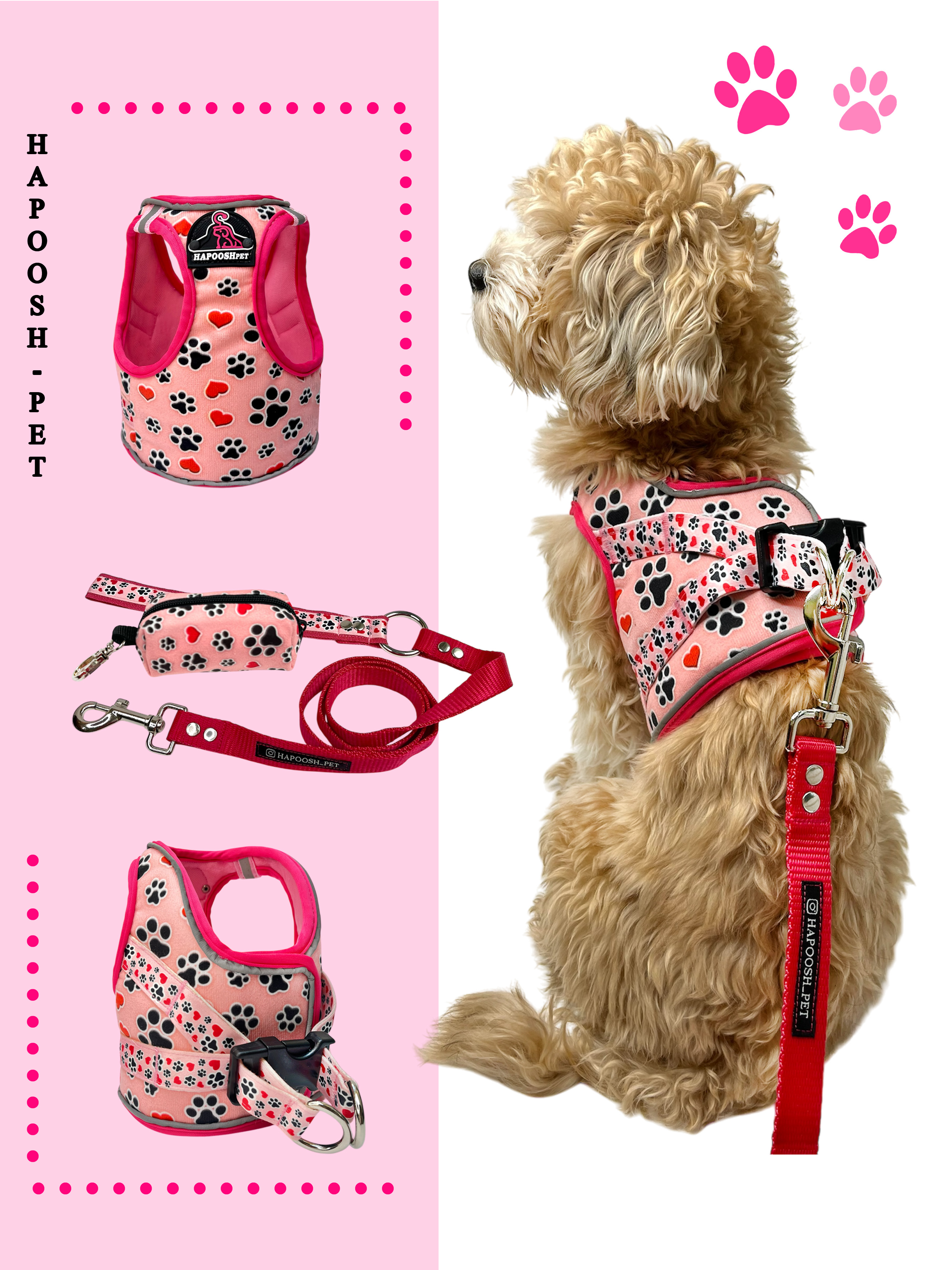 قلاده تنی لباسی هارنس (Harness) رد پا