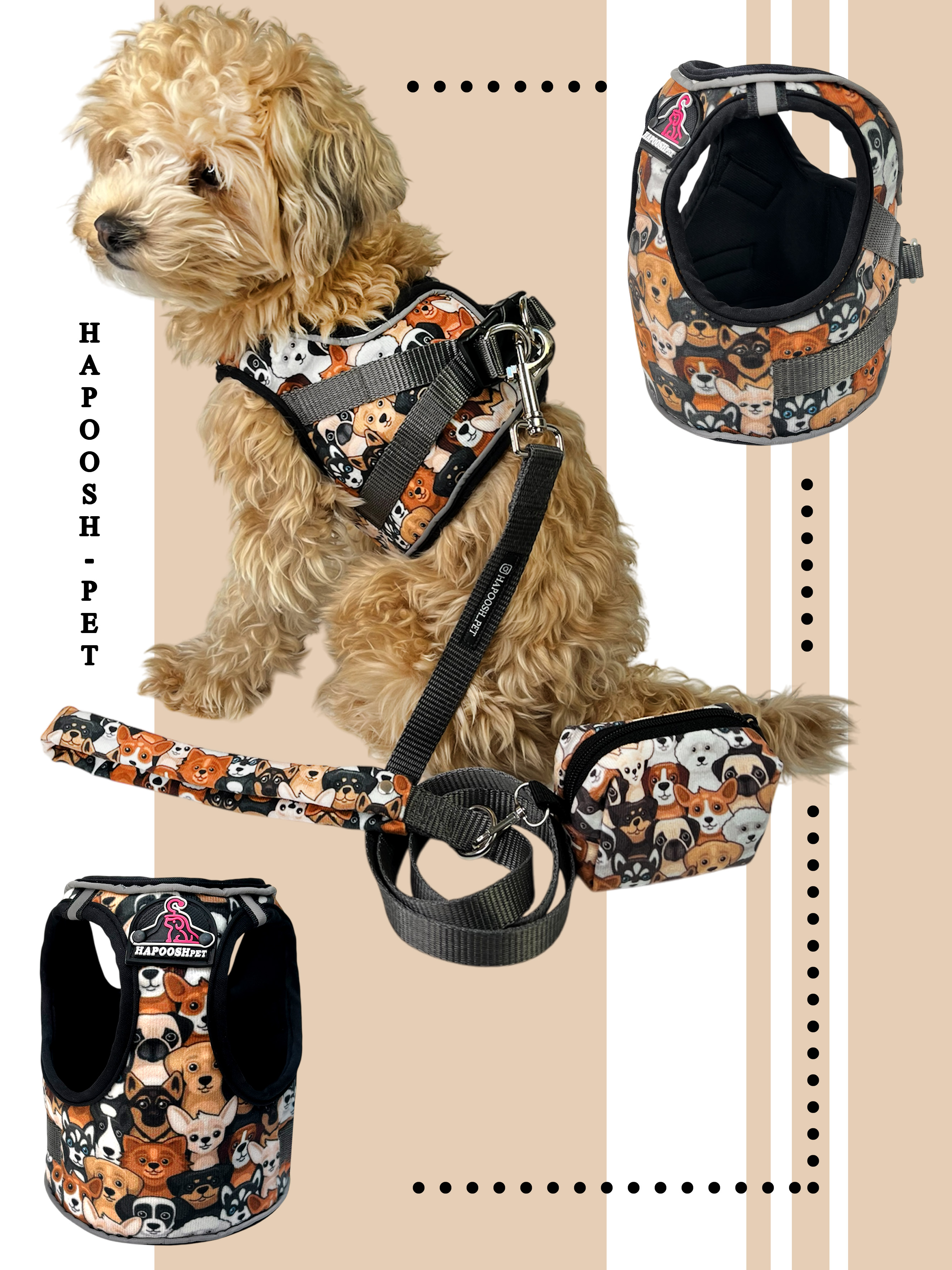 قلاده تنی لباسی هارنس (Harness) dogy