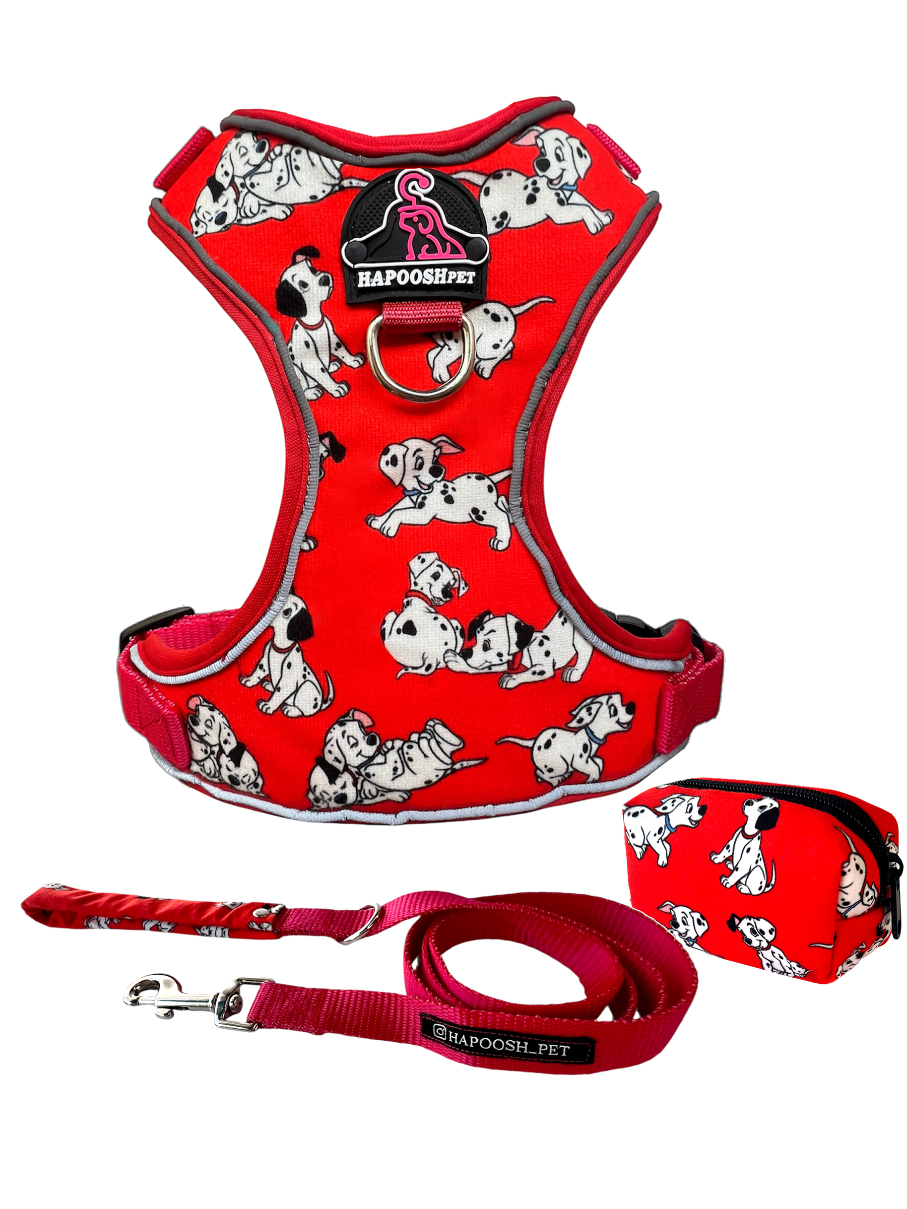 قلاده کتفی پددار سگ مدل هارنس (harness) 101 سگ خالدار