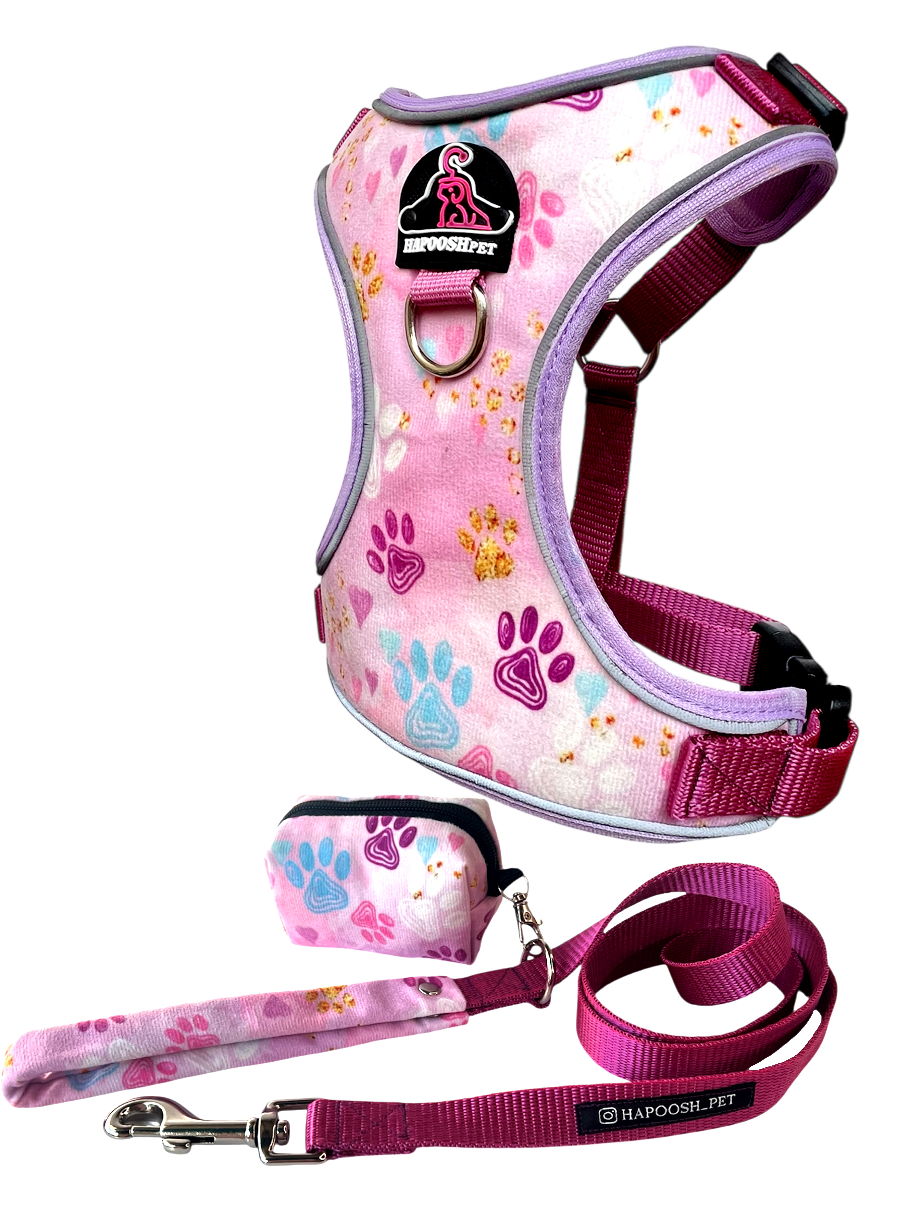 قلاده کتفی پددار سگ مدل هارنس (harness) بنفشه