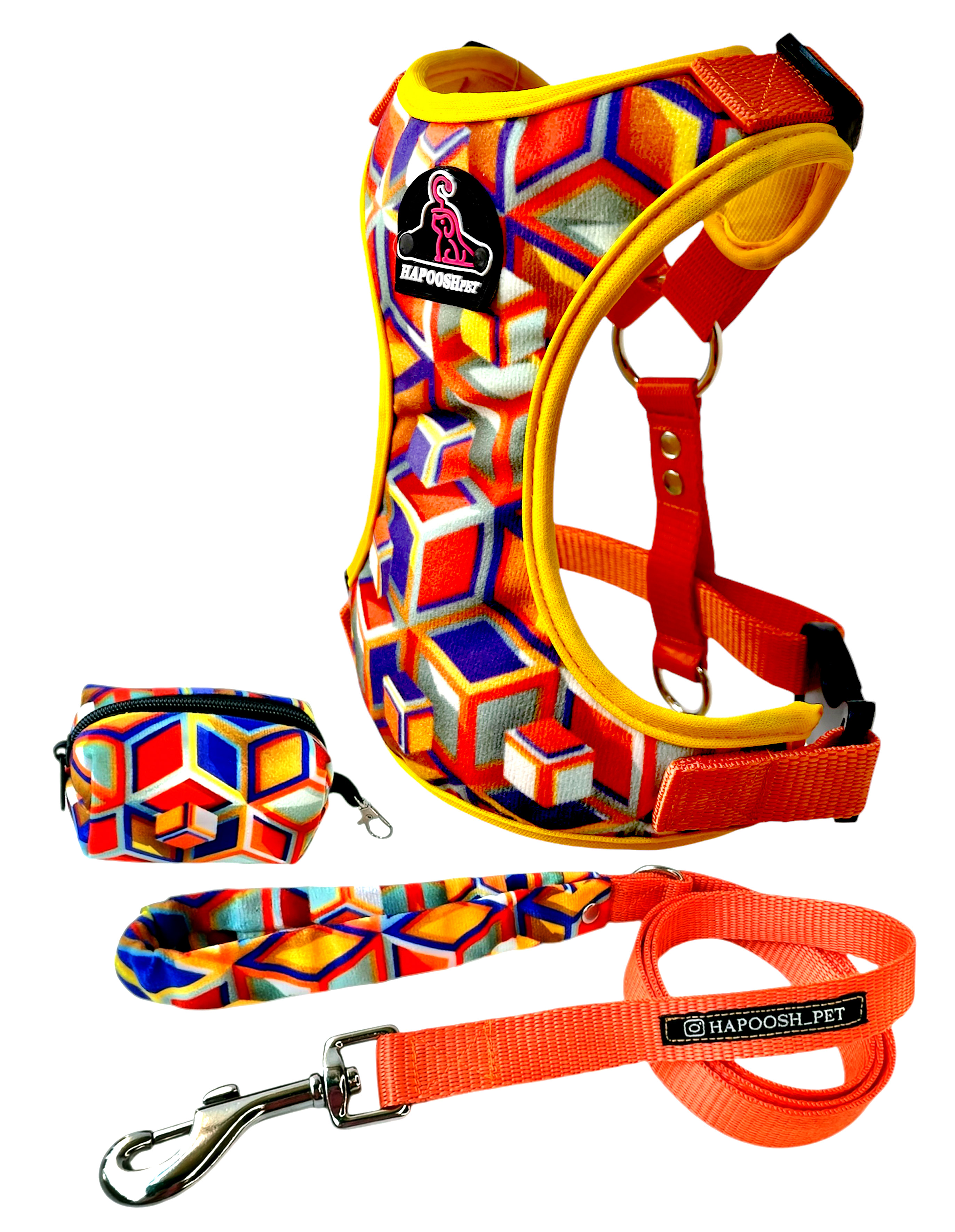 قلاده کتفی پددار سگ مدل هارنس (harness) مکعبی